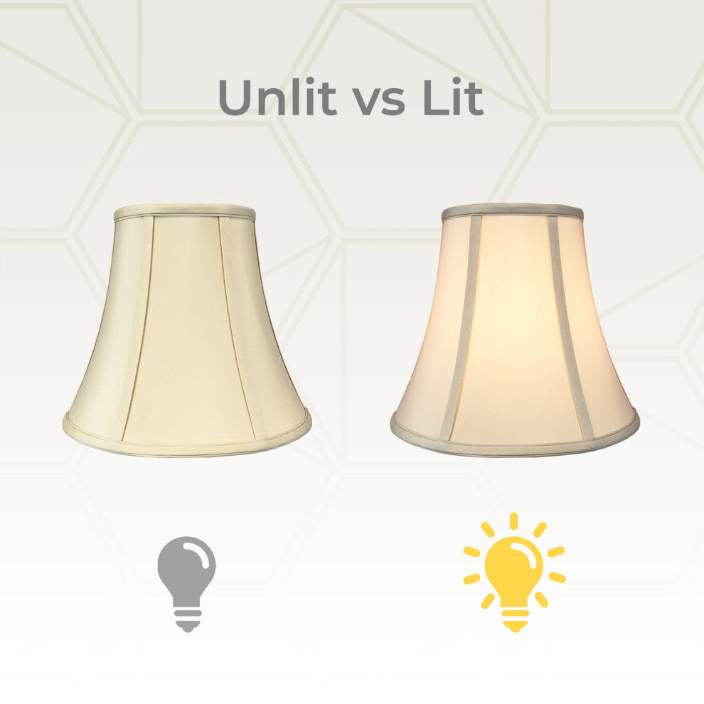 Royal Designs True Bell Basic Lamp Shade, V Notch Fitter, Beige, 7x14x11.5, Sing