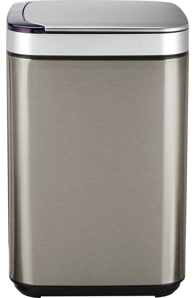 10-Liter / 2.6-Gallon Trash Can With Sensor Lid, Stainless Steel