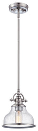 Quoizel GRTS1508BN One Light Mini Pendant, Brushed Nickel Finish
