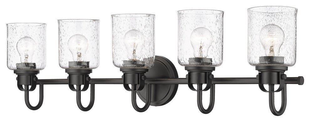 Zlite 340-5V-MB 5-Light Vanity, Clear Seeded