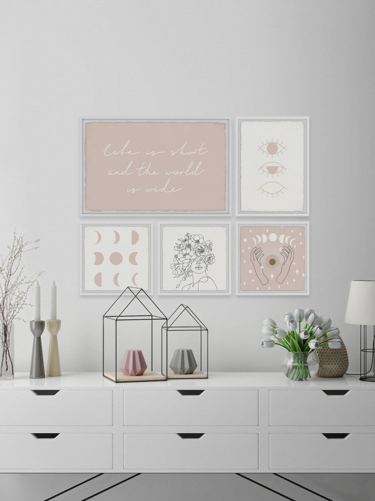 Healing Moon Pentaptych, 5-Piece Set