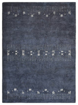 HAND KNOTTED LOOM SILK ECO-FRIENDLY RUGS-4'x6',Rectangle,Charcoal,Contemporary