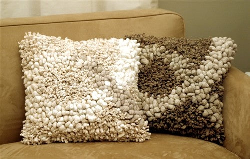 Pillow Decor - Infinite World Taupe 18 x 18 Throw Pillow