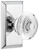 Studio Plate Single Dummy Crystal Egg and Dart Knob, Bright Chrome, STUCED