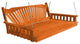 Pine Fanback Swingbed, Redwood Stain, 4 Foot