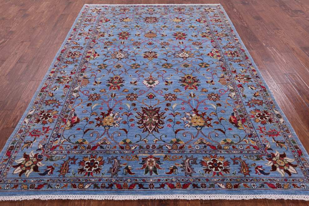 Hand-Knotted Persian Tabriz Wool Rug 6' 9" X 9' 3" - Q12773
