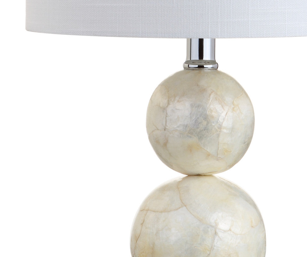 Bailey 19" Seashell Table Lamp, Ivory
