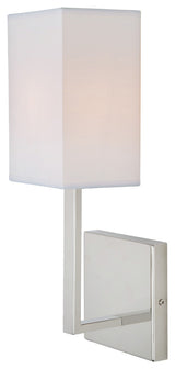 Lisbon one light sconce with rectangular shade