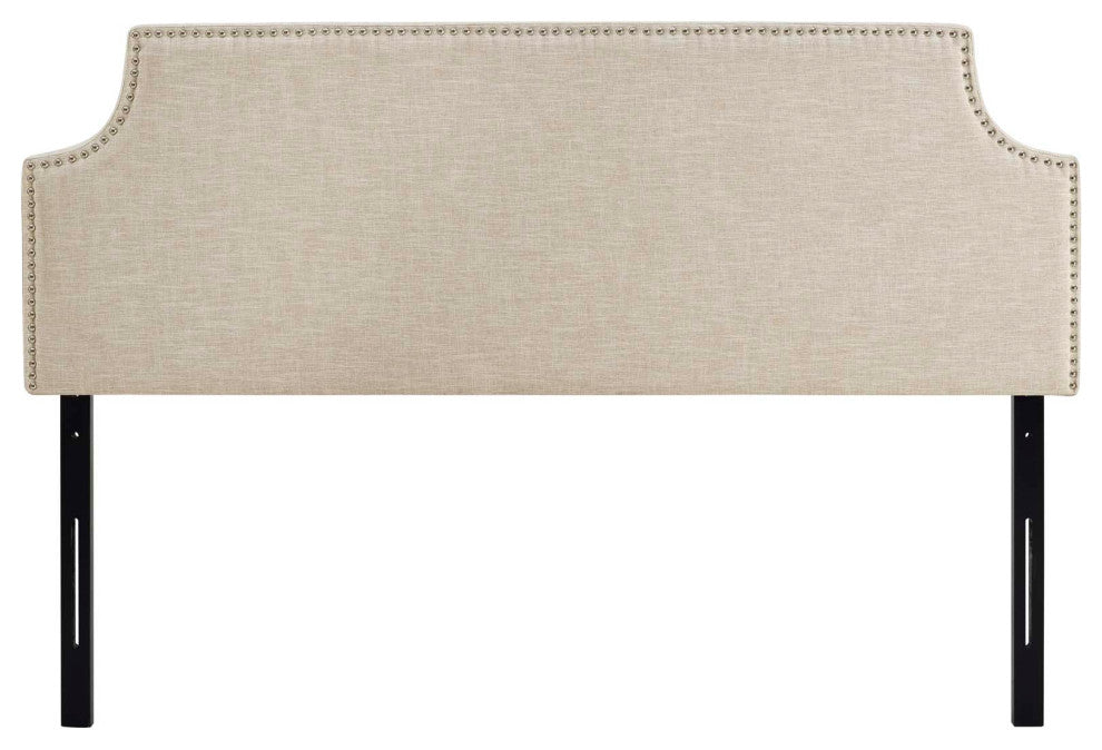 Modway Laura King Upholstered Fabric Headboard, Beige