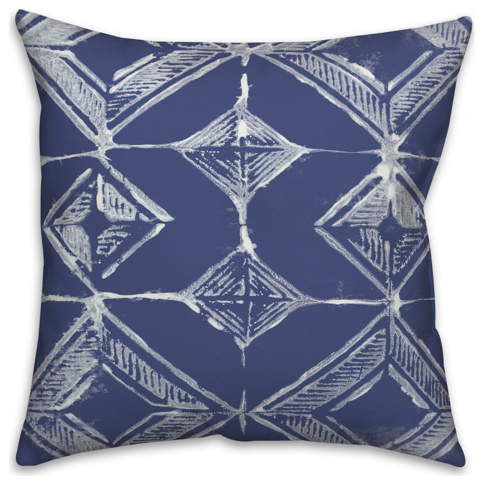 Indigo Diamonds 18x18 Spun Poly Pillow