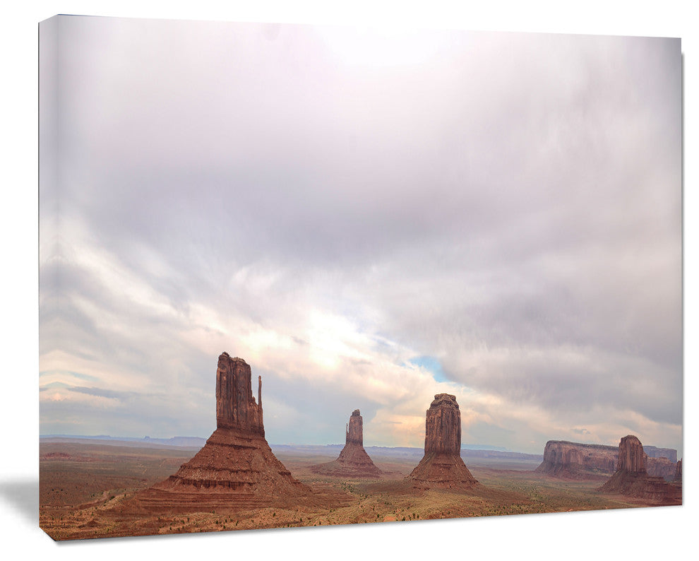 Monument Valley Panorama, Landscape Canvas Art Print, 20"x12"