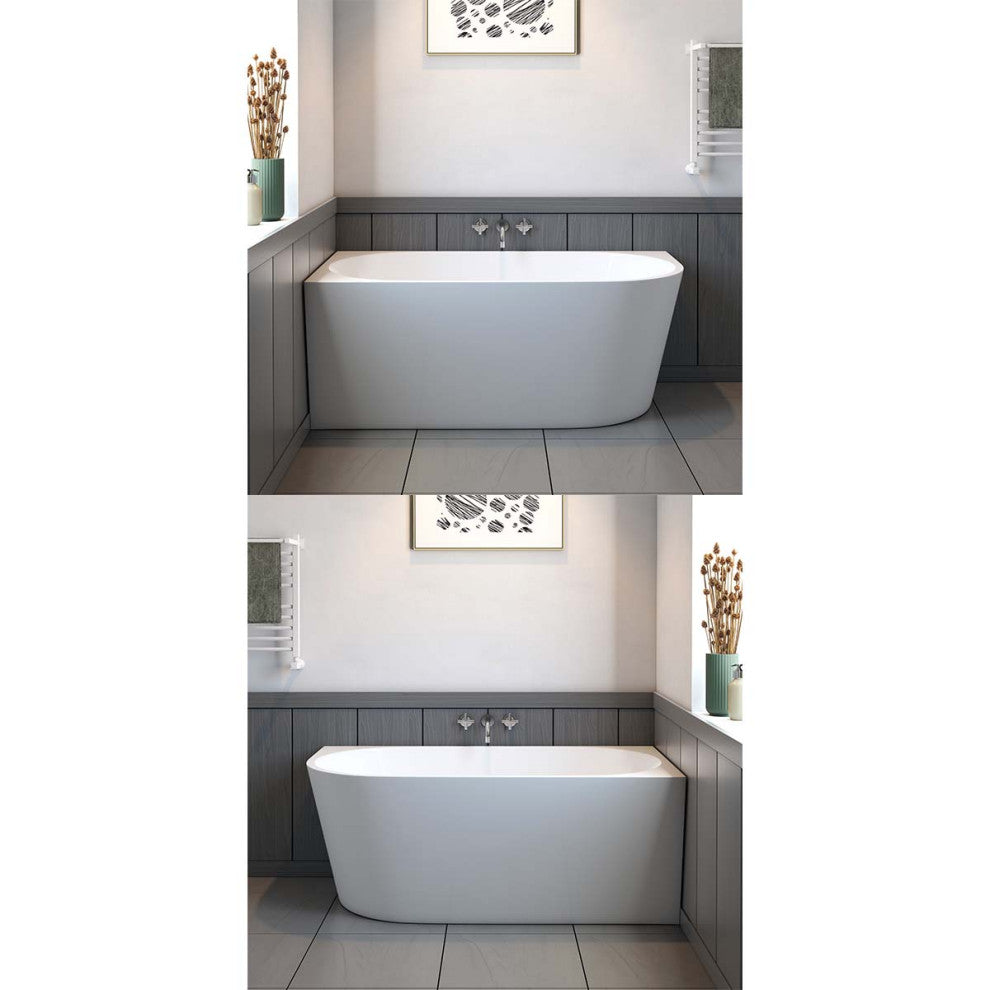 Poppy 59" Left Corner Freestanding Bathtub