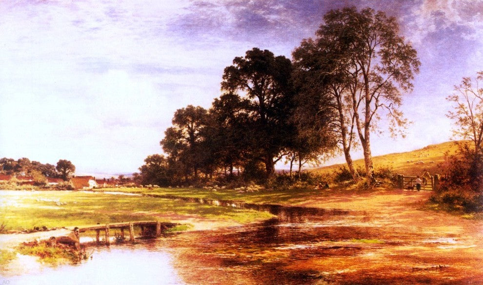 Benjamin Williams Leader By Mead and Stream, Gallery Wrapped Canvas, 18"x27"