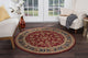 Sariya Transitional Oriental Red Round Area Rug, 8' Round