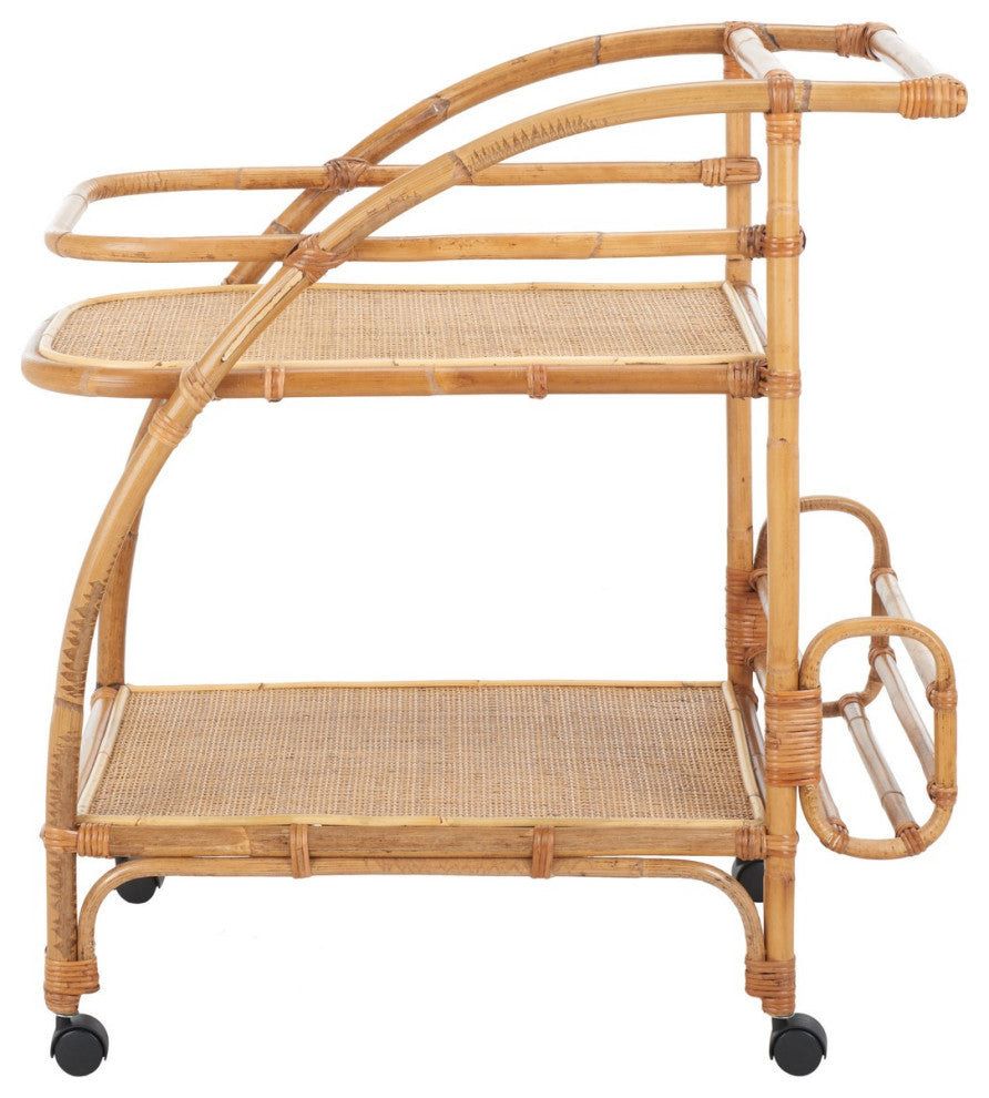 Safavieh Treise 2 Tier Bar Cart, Natural