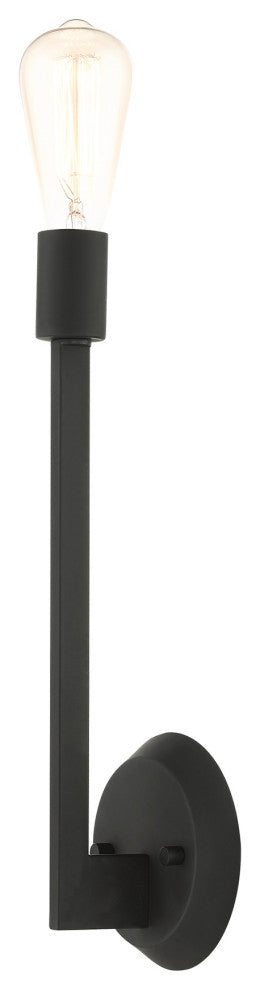 Livex Lighting Prague 1 Light Black ADA Single Sconce