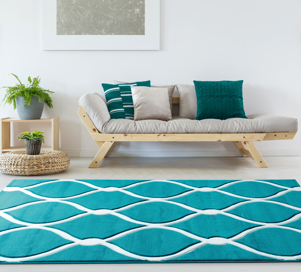 United Weavers Bristol Rodanthe Turquoise Area Rug 7'10x10'6