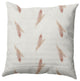 Feather Stripe Decorative Throw Pillow, Basswood Brown, 16"x16"