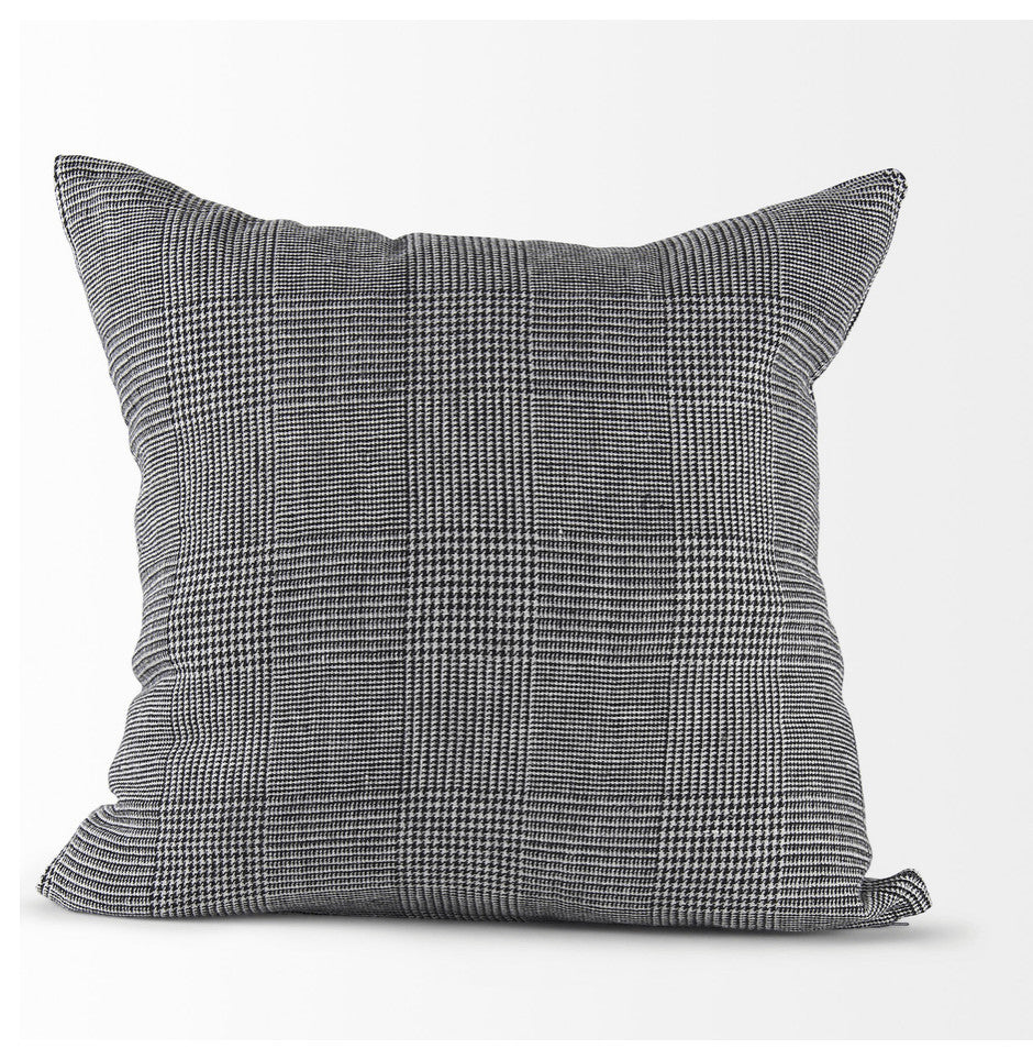 White And Black Pattern Throw Pillow Cover