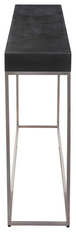 Jase Black Concrete Console Table