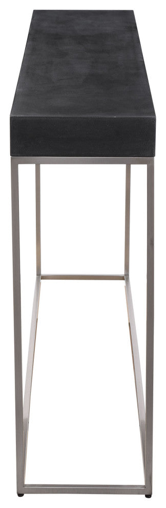 Jase Black Concrete Console Table