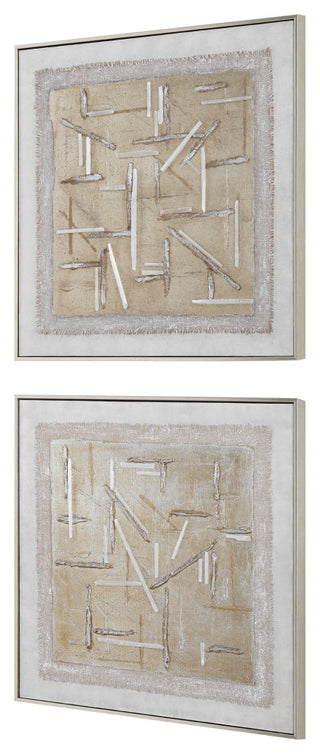 Uttermost Unpredictable Hand Painted Canvases Set of 2