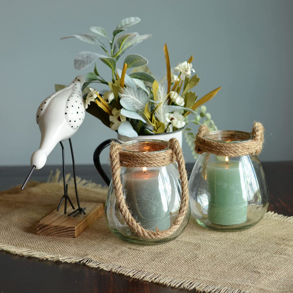 Bell-Jar Candle Holders, Set of 2