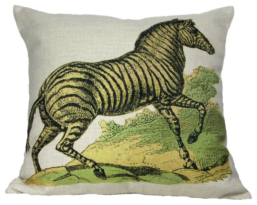 Zebra Throw Pillow Case, With Insert