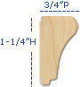 Sterling Carved Wood Molding, 1-1/4"