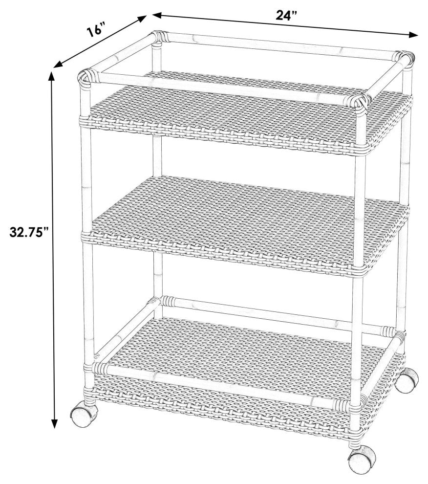 Butler Specialty Company, Tobias Outdoor and 3-Tier Rattan Bar Cart