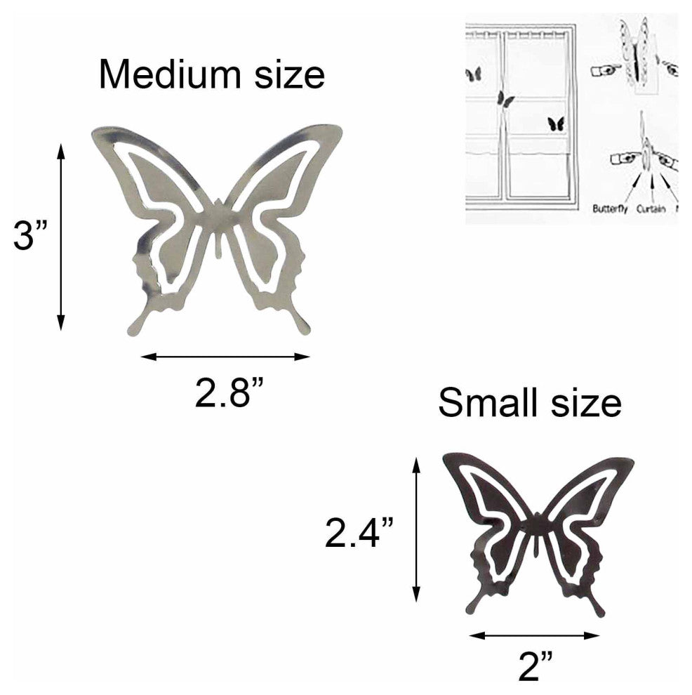 Metal Butterfly With Magnet Luzia 6 pieces