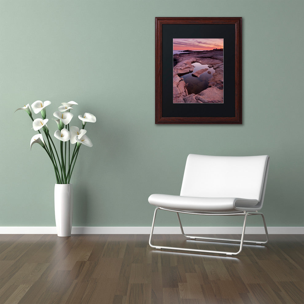 Michael Blanchette ''Tide Pool Geometry'' Art, Wood Frame, Black Mat, 14x11