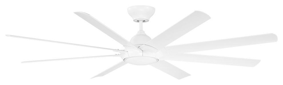 Hydra 80" Indoor/Outdoor 8-Blade Smart Ceiling Fan, Matte White, 3500K Light Kit