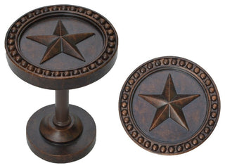 Star Drapery Medallion, Mahogany, Set of 2