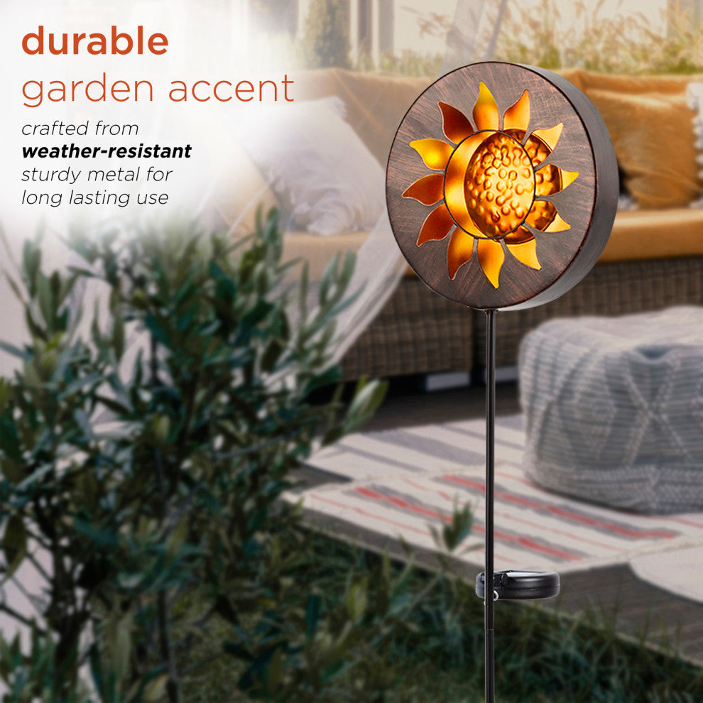 Solar Sun Garden Stake With Led Lights