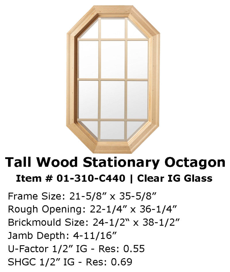 Tall Cabin Light 4 Season Wood Window With Grille, Clear Insulated Glass