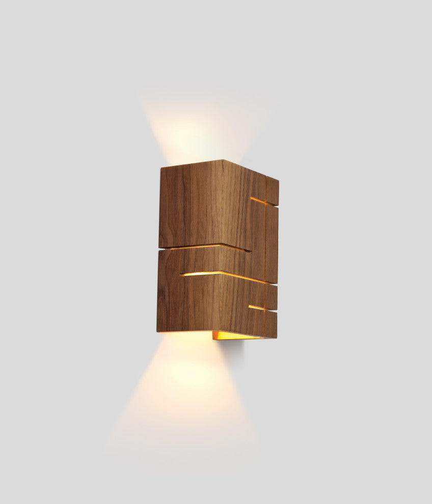 Claudo - LED Wall Sconce, Wood: Walnut