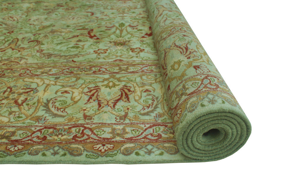 Pak-Persian Chapman Light Green/Rust Rug, 9'0x12'2