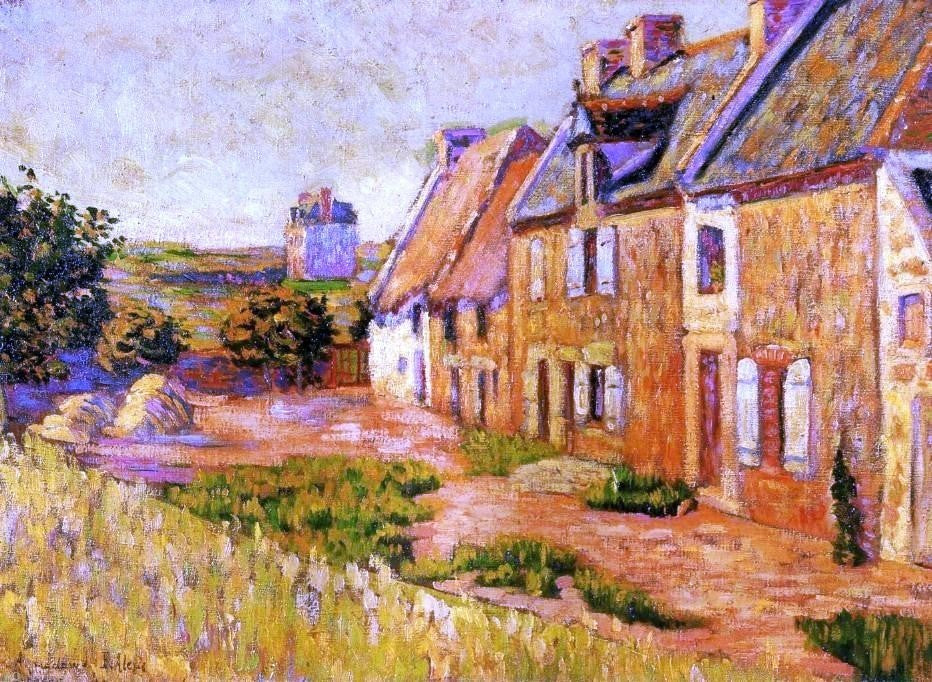 Paul Signac Saint-Briac  Courtyard of the Ville Hue Gallery Wrapped Canvas Print