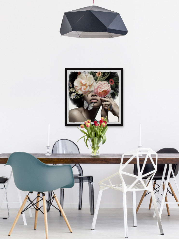 "Butterfly Surprise" Framed Painting Print, 24x24