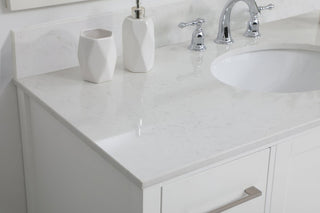 Iris 48" Single Bathroom Vanity, White With Backsplash