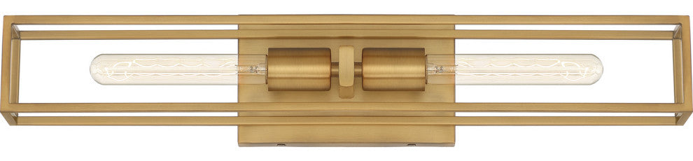 Quoizel LGN8624WS Two Light Bath, Weathered Brass Finish