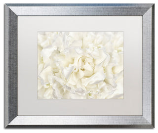 Cora Niele 'White Peony Flower' Matted Framed Art