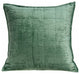 HomeRoots 20" x 0.5" x 20" Transitional Green Solid Quilted Pillow Cover