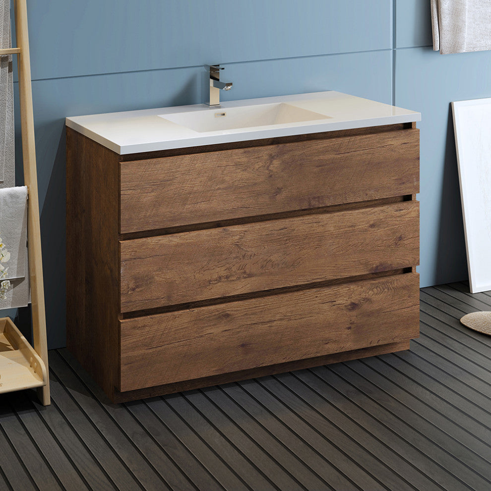 Fresca Lazzaro 48" Rosewood Cabinet With Integrated Sink