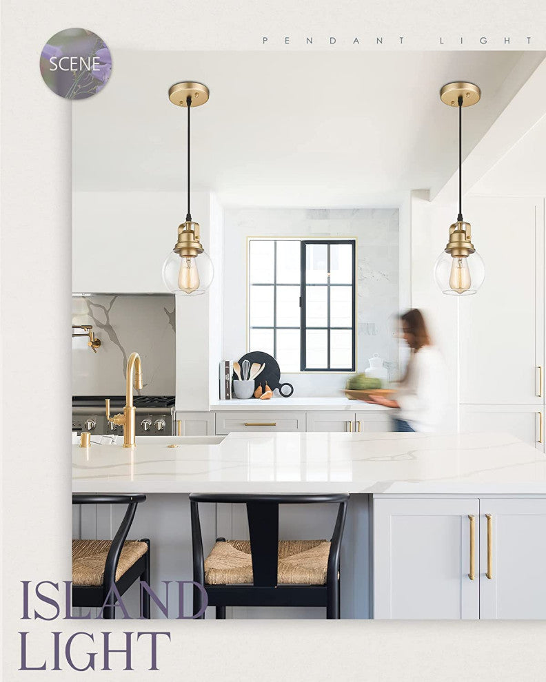 Vintage Gold Pendant Light Loft Light Fixtures for Kitchen