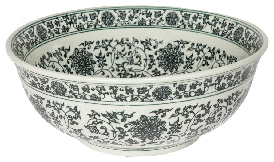 Eden Bath EB_PS06 Ming Dynasty Decorative Porcelain Sink in Black