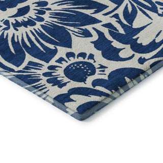 Premium Machine Washable Mayfield AMF551 Navy 3' x 5' Rug