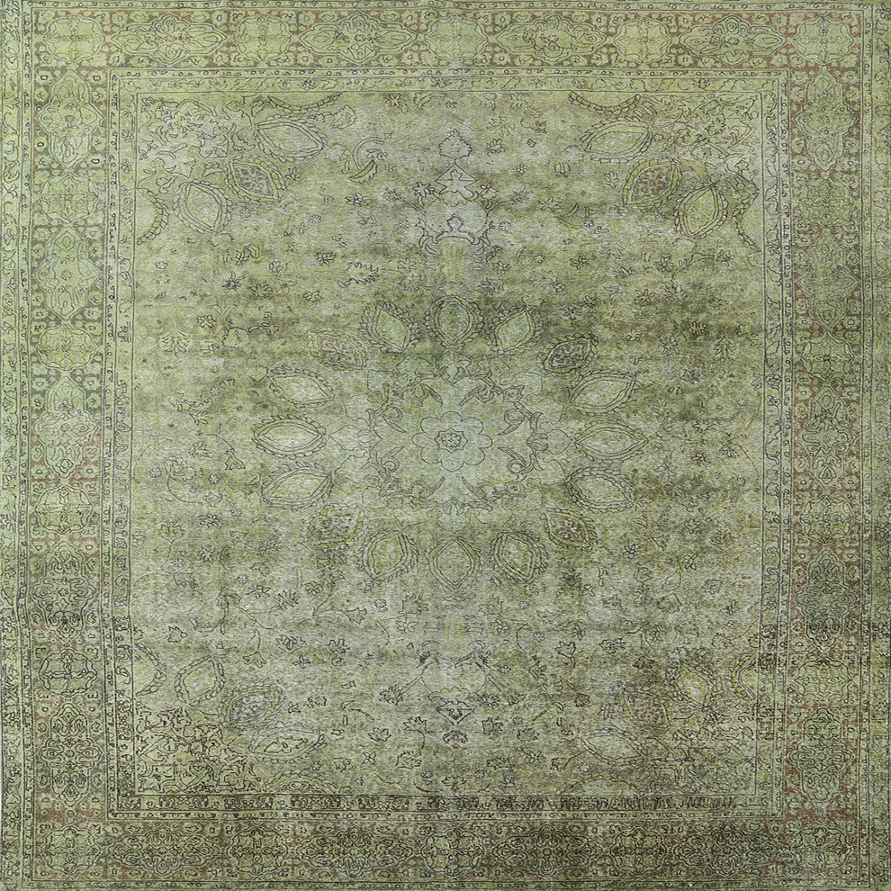 Ahgly Company Indoor Square Mid-Century Modern Area Rugs, 7' Square