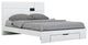 HomeRoots 60'' X 80'' X 43'' Modern Queen White High Gloss Bed